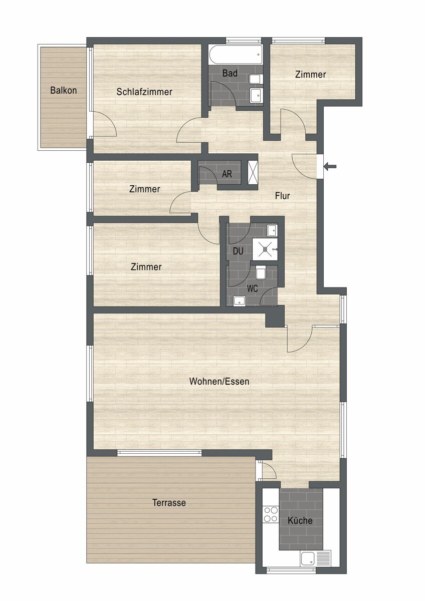 Wohnung zum Kauf 248.000 € 4,5 Zimmer 139,5 m²<br/>Wohnfläche 5.<br/>Geschoss Altenbauna Baunatal 34225