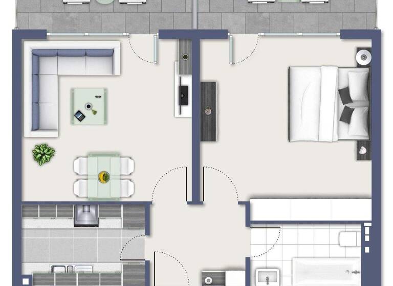 Wohnung zum Kauf provisionsfrei 175.000 € 2 Zimmer 61,3 m² 1. Geschoss Kantstraße 3 Hanau 63454
