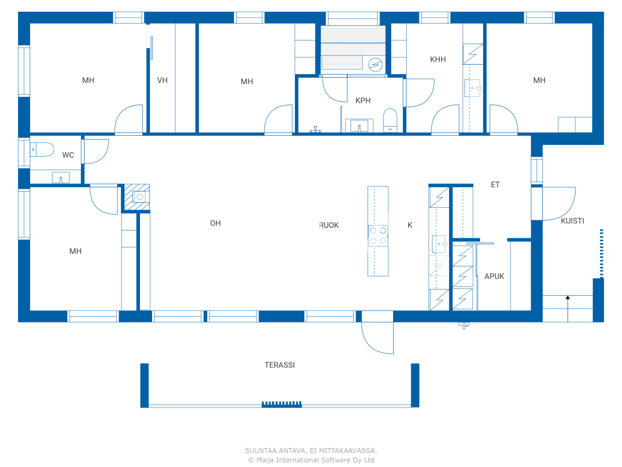 Einfamilienhaus zum Kauf 369.500 € 5 Zimmer 129,5 m²<br/>Wohnfläche 1.188 m²<br/>Grundstück Hirvikoirantie 8 Oulu 90540