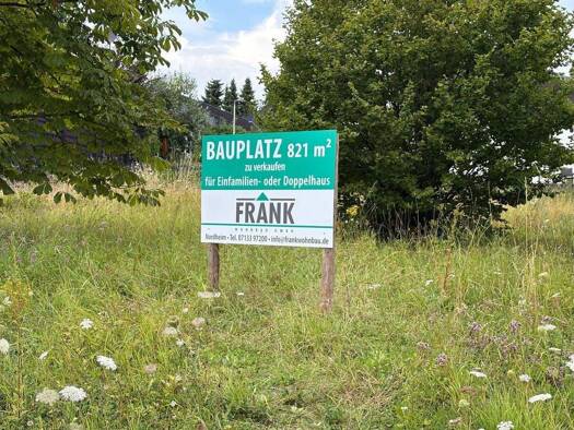 Grundstück zum Kauf provisionsfrei 388.000 € 821 m² Grundstück Leingartener Str. 46 Klingenberg Heilbronn 74081