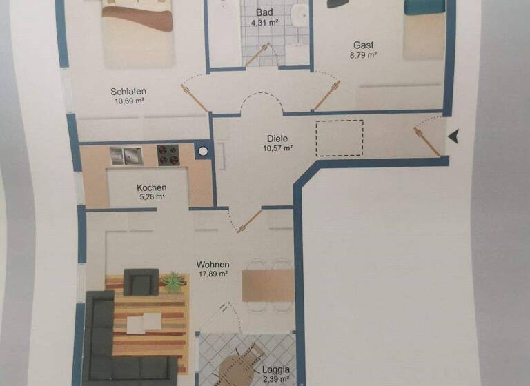 Wohnung zum Kauf 199.500 € 3 Zimmer 58 m² Untersulmetingen Laupheim 88471