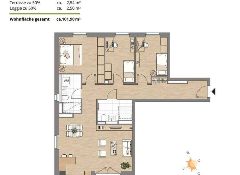 Wohnung zum Kauf 584.900 € 4 Zimmer 101,9 m² EG Hauptstraße 128 Hoffnungsthal Rösrath 51503