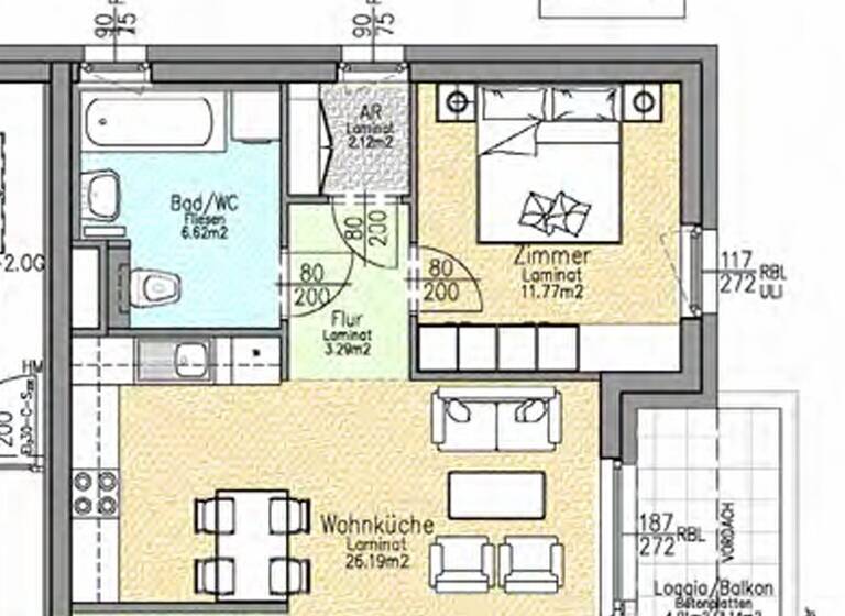 Wohnung zur Miete 708 € 2 Zimmer 2. Geschoss frei ab 15.04.2026 Wienerwaldstraße Altlengbach 3033