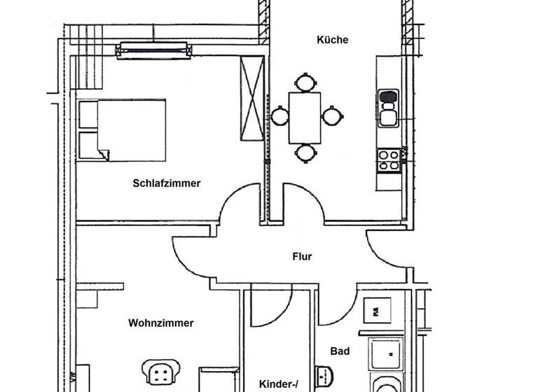 Wohnung zur Miete 460 € 3 Zimmer 79 m²<br/>Wohnfläche 4.<br/>Geschoss ab sofort<br/>Verfügbarkeit Zeißstraße 60 Hilbersdorf Chemnitz 09131