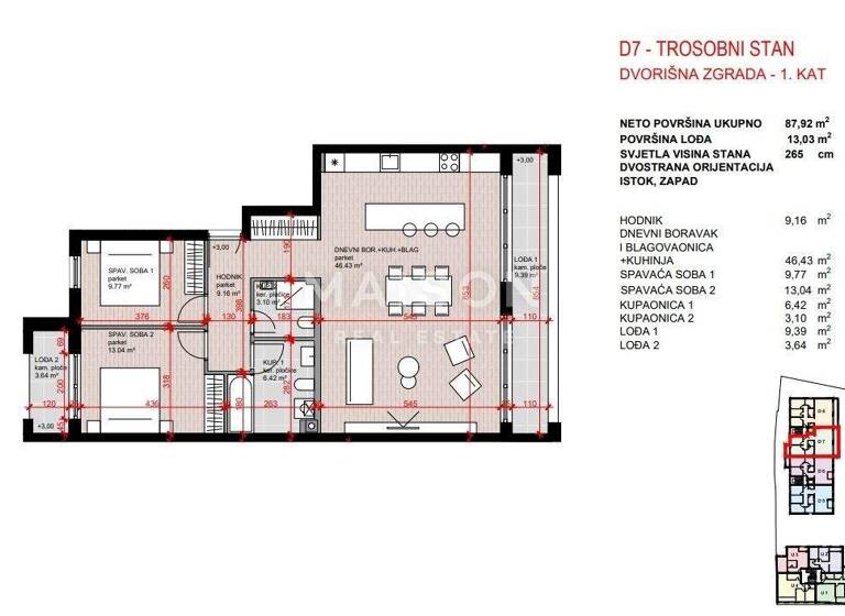 Wohnung zum Kauf 713.137 € 3 Zimmer 1. Geschoss Maksimir 10000