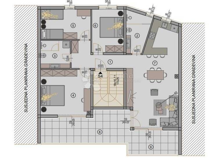 Wohnung zum Kauf 408.288 € 4 Zimmer 127 m² 2. Geschoss Center