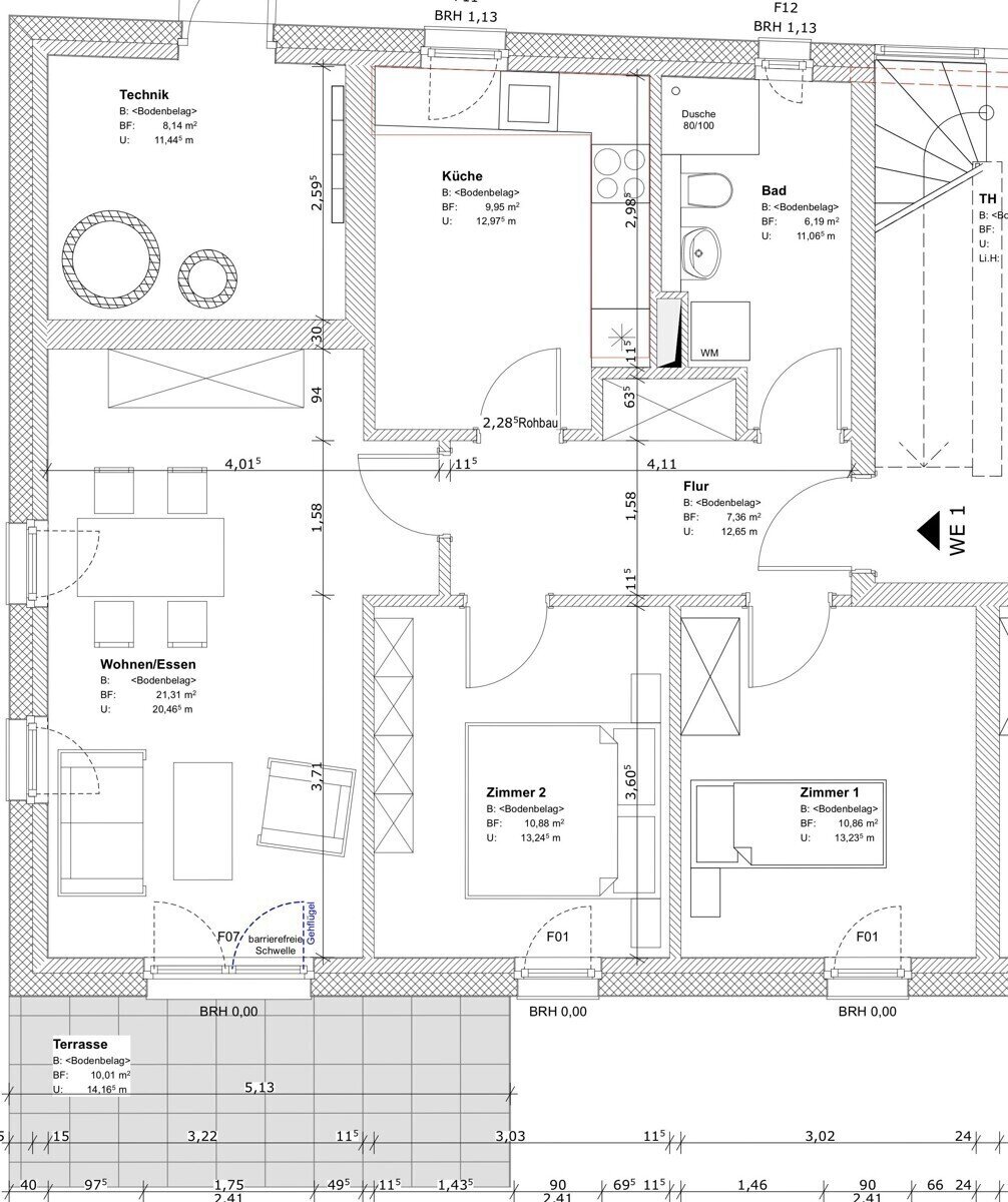 Wohnung zur Miete 1.450 € 3 Zimmer 71,6 m²<br/>Wohnfläche EG<br/>Geschoss 01.02.2025<br/>Verfügbarkeit Tonndorfer Weg 22 Rahlstedt Hamburg 22149