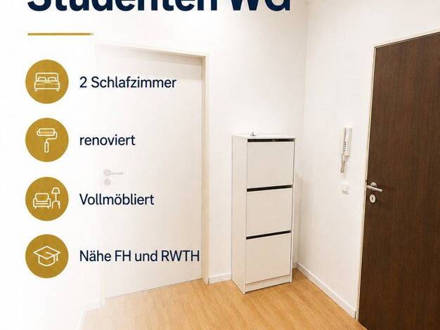 Wohnung zur Miete auf Zeit 890 € 2 Zimmer 40 m² frei ab 01.10.2026 Aachen Aachen - Mitte 52070