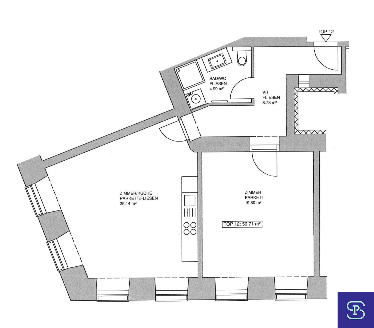 Wohnung zur Miete 866 € 2 Zimmer 60 m²<br/>Wohnfläche 1.<br/>Geschoss Wien 1070