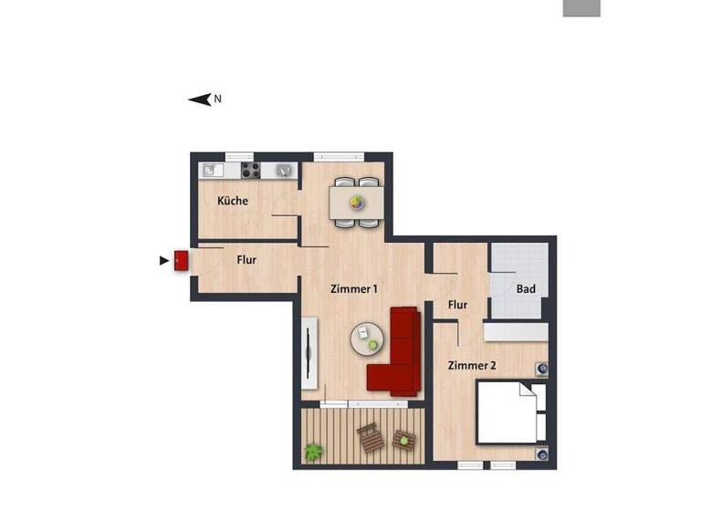 Wohnung zur Miete 441 € 2 Zimmer 60,8 m² 3. Geschoss frei ab 01.04.2026 Zwickauer Str. 1 Westhagen Wolfsburg 38444