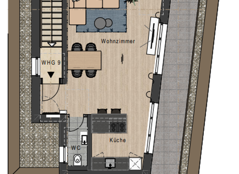 Penthouse zur Miete - Erstbezug 2.827 € 2 Zimmer 81 m² 3. Geschoss frei ab sofort Pasing-Obermenzing München 81247