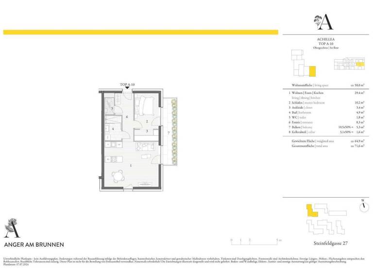 Wohnung zum Kauf - Erstbezug 246.000 € 2 Zimmer 1. Geschoss Hollabrunn 2020