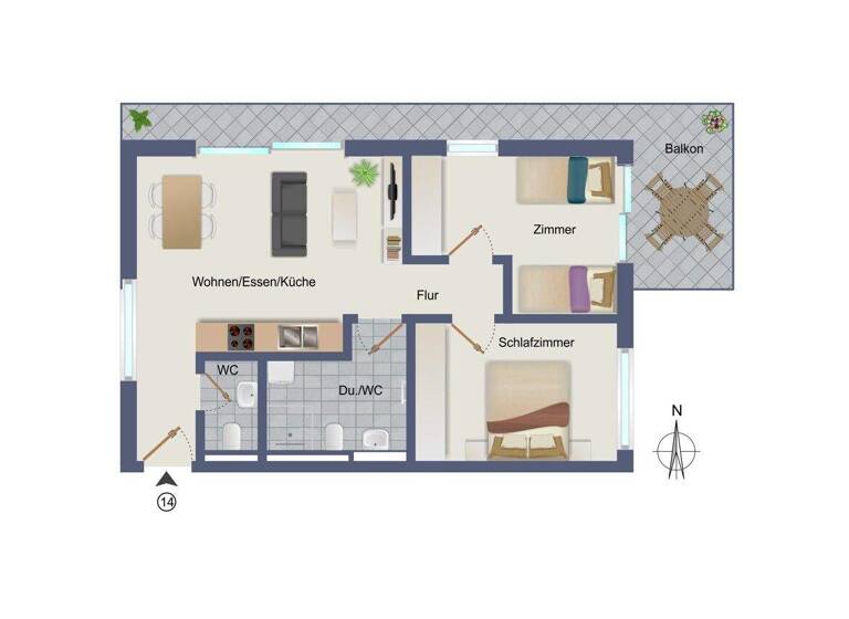 Wohnung zum Kauf - Erstbezug provisionsfrei 426.900 € 3 Zimmer 63,8 m² frei ab 31.07.2027 Bogenstraße 12 Asperg 71679