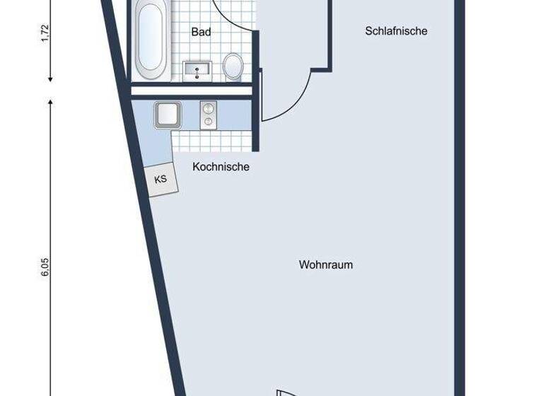 Wohnung zum Kauf 250.000 € 1,5 Zimmer 56 m² 4. Geschoss Mitte Stuttgart / Stuttgart-Mitte 70178
