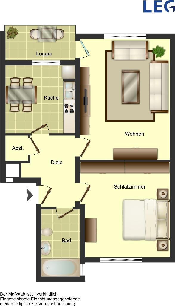 Wohnung zur Miete 479 € 2 Zimmer 60 m²<br/>Wohnfläche 4.<br/>Geschoss Weststraße 48 Beeck Duisburg 47139