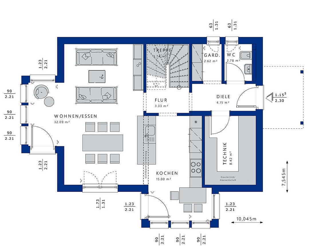 Haus zum Kauf 467.000 € 5,5 Zimmer 140 m²<br/>Wohnfläche 265 m²<br/>Grundstück Buchenbühl Nürnberg 90411