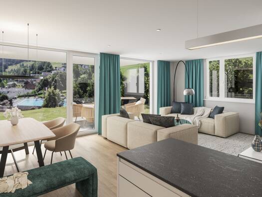 Terrassenwohnung zum Kauf - Erstbezug provisionsfrei als Kapitalanlage geeignet 462.500 € 2 Zimmer 58,9 m² Maria Grüner Straße 6 Frastanz 6820