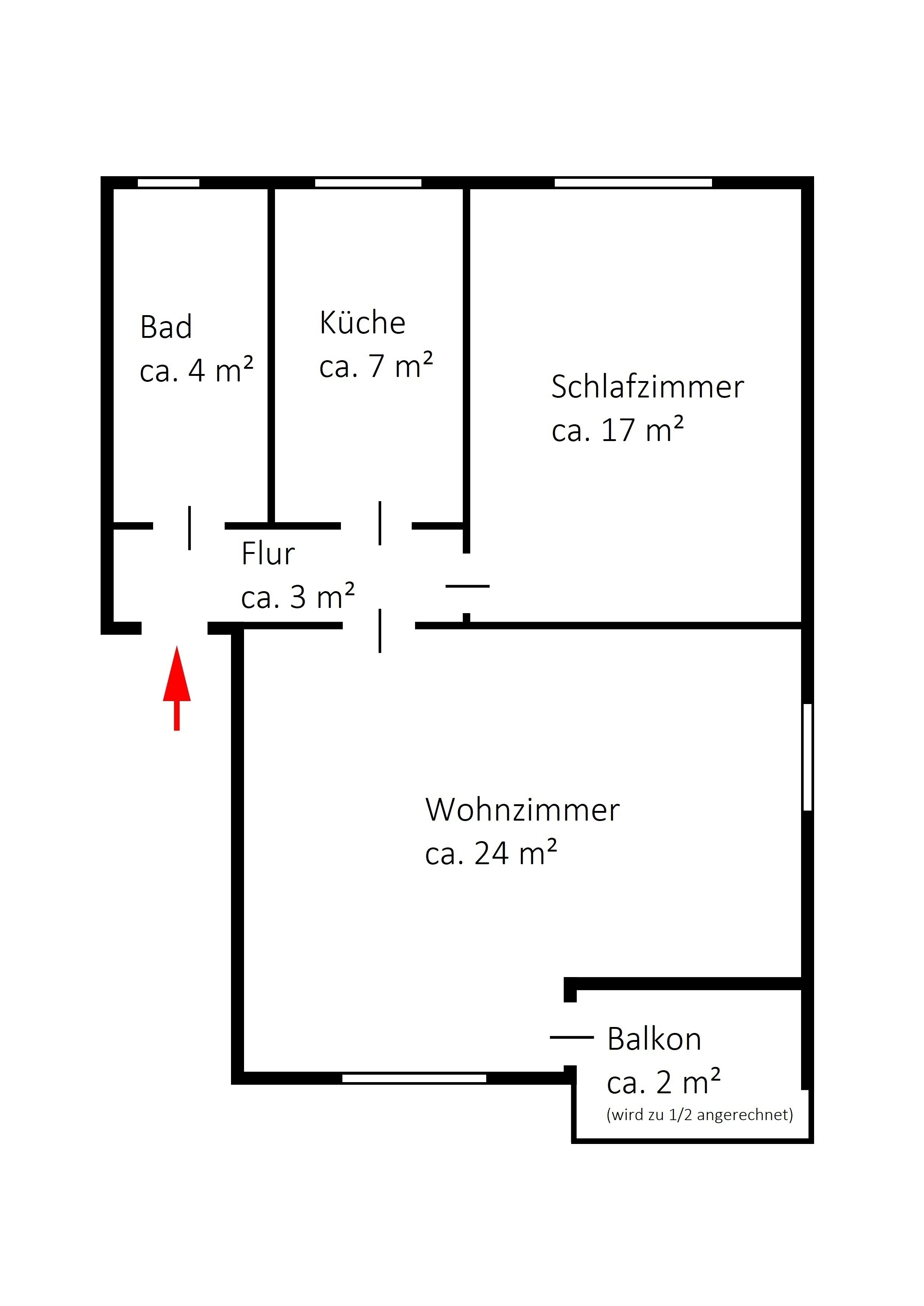 Wohnung zum Kauf 159.000 € 2 Zimmer 57 m²<br/>Wohnfläche 2.<br/>Geschoss Weidedamm Bremen 28215