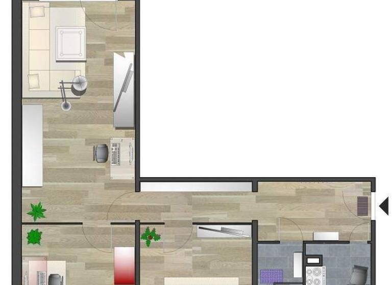 Wohnung zur Miete 455 € 3 Zimmer 70,4 m² 8. Geschoss frei ab 01.03.2026 Carl-Bobach-Str. 22 Helbersdorf Chemnitz 09120