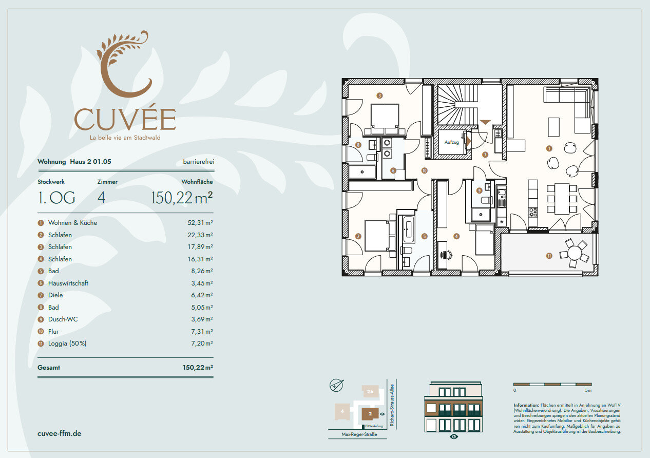 Wohnung zum Kauf 1.800.000 € 4 Zimmer 150,2 m²<br/>Wohnfläche 1.<br/>Geschoss Sachsenhausen - Süd Frankfurt am Main 60598