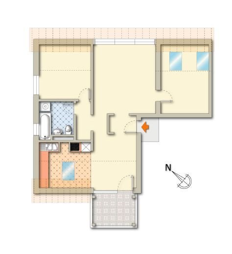 Wohnung zum Kauf provisionsfrei 100.000 € 3 Zimmer 64 m² 3. Geschoss Ohrdruf 99885