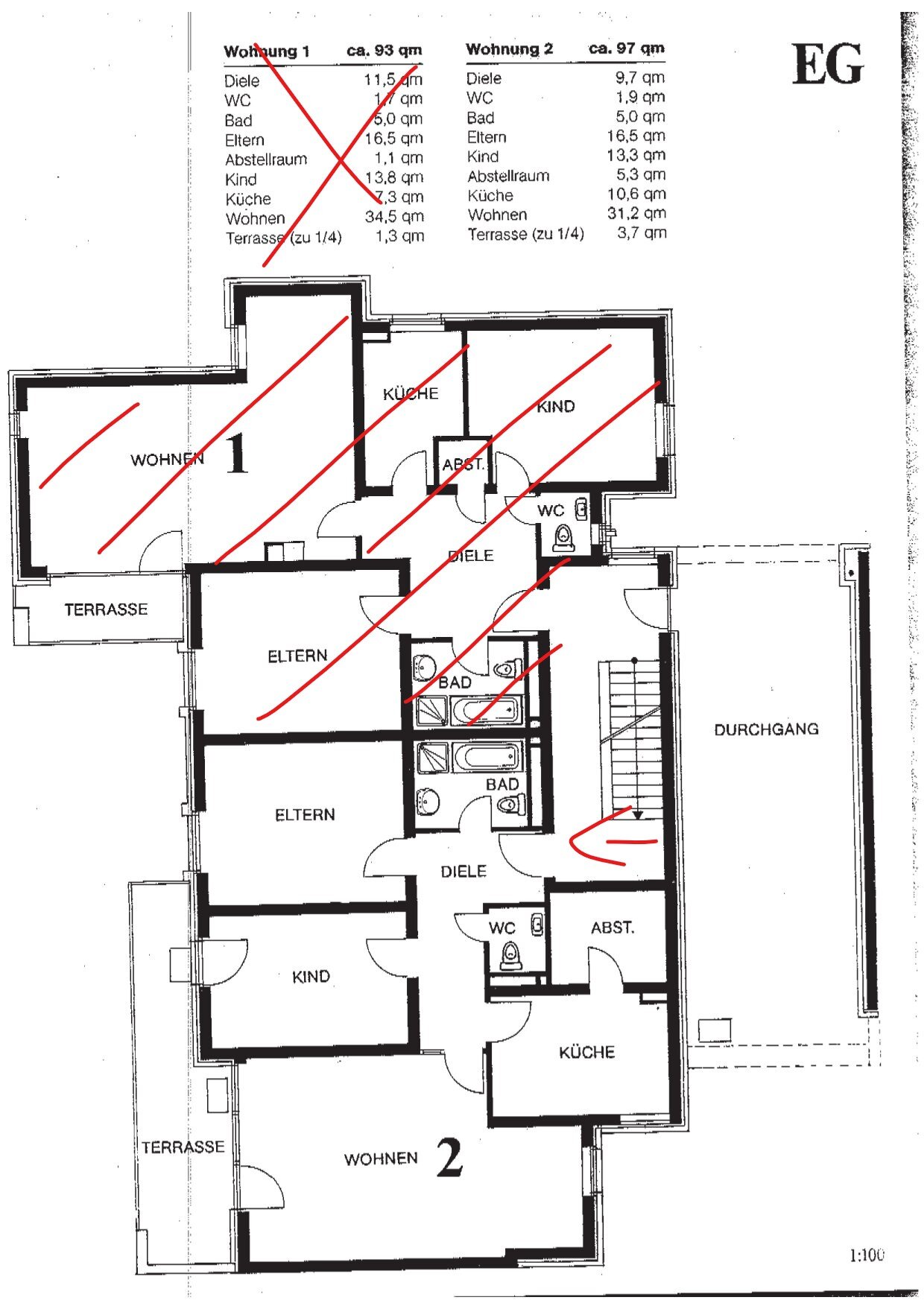 Terrassenwohnung zum Kauf 475.000 € 3,5 Zimmer 97 m²<br/>Wohnfläche EG<br/>Geschoss Otto-Hahn-Str. Wersten Düsseldorf 40591