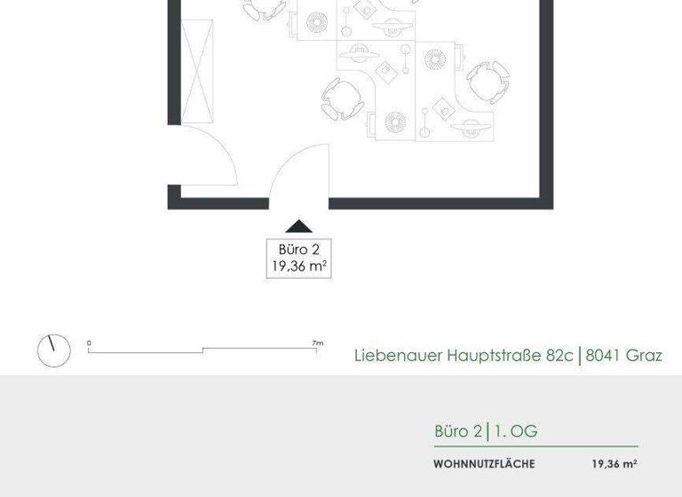 Büro zur Miete 678 € 1 Zimmer 19,4 m² Bürofläche Liebenauer Hauptstraße 82c Liebenau Graz 8041