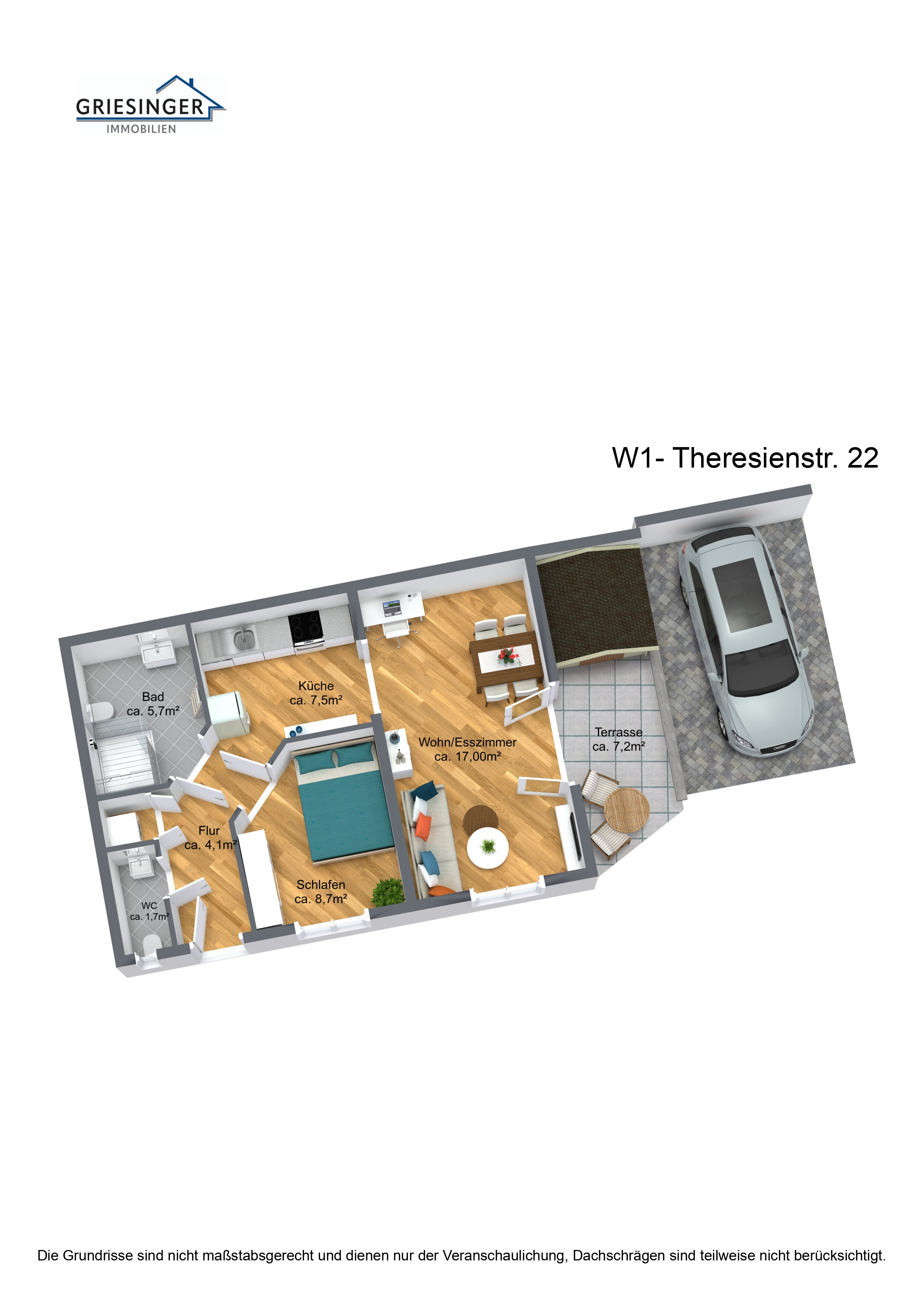 Wohnung zum Kauf provisionsfrei 249.000 € 2 Zimmer 48,5 m²<br/>Wohnfläche Maximiliansau Wörth am Rhein 76744