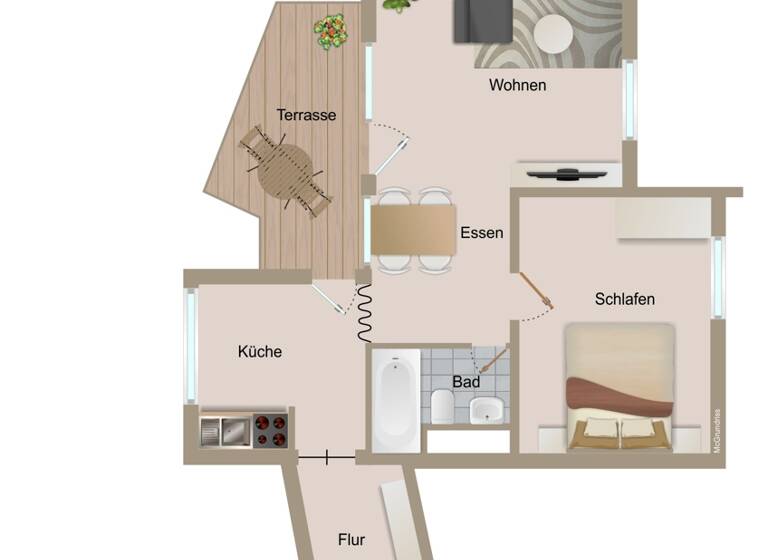 Wohnung zum Kauf 199.000 € 2 Zimmer 57 m²<br/>Wohnfläche Hemmingen 71282
