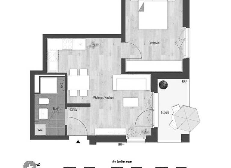 Wohnung zum Kauf provisionsfrei 384.000 € 2 Zimmer 45,4 m² 2. Geschoss Oberschleißheim 85764