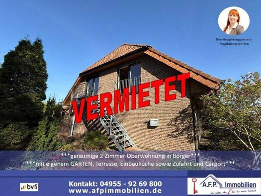 Wohnung zur Miete 550 € 2 Zimmer 65 m² frei ab sofort Börger 26904