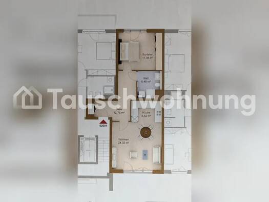 Wohnung zur Miete Tauschwohnung 1.069 € 2 Zimmer 66 m² 2. Geschoss Wilmersdorf Berlin 10711