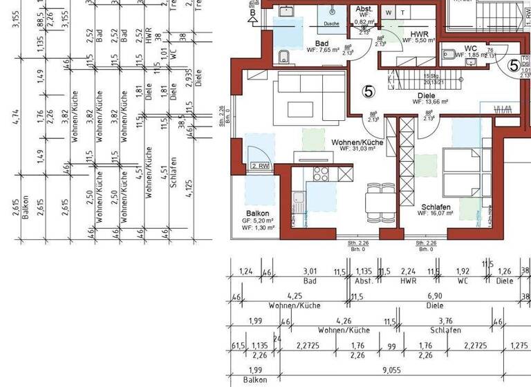 Wohnung zur Miete - Erstbezug 1.100 € 3 Zimmer 95,4 m² frei ab sofort Westrhauderfehn Rhauderfehn 26817