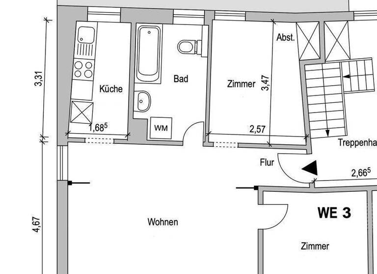 Wohnung zur Miete 550 € 3 Zimmer 60,5 m² 1. Geschoss Lauenburg 21481