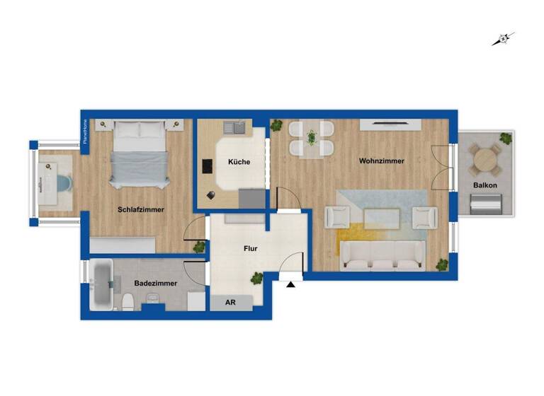 Wohnung zum Kauf 249.000 € 2 Zimmer 68 m² 1. Geschoss Oranienburg 16515