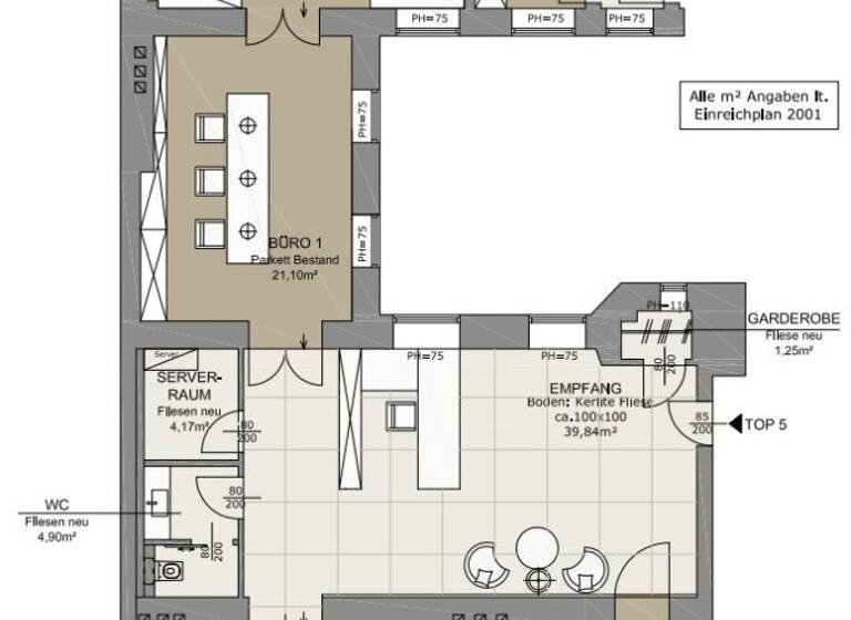 Büro zur Miete 4.006 € 5 Zimmer Wien 1010