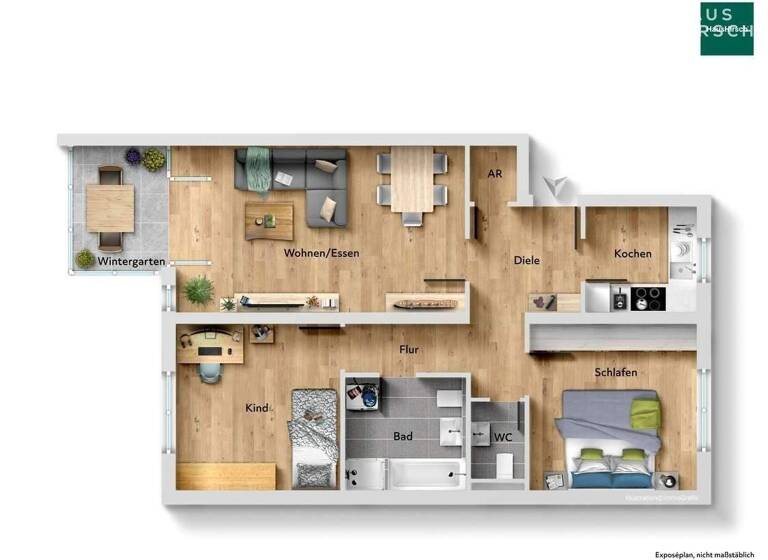 Wohnung zum Kauf 285.000 € 4 Zimmer 79,9 m² 1. Geschoss Bretten 75015