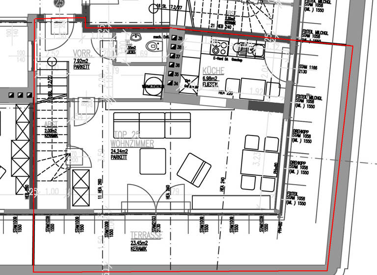Terrassenwohnung zur Miete 1.640 € 3 Zimmer 95,2 m² Wien, Wieden / Wien 4., Wieden 1040