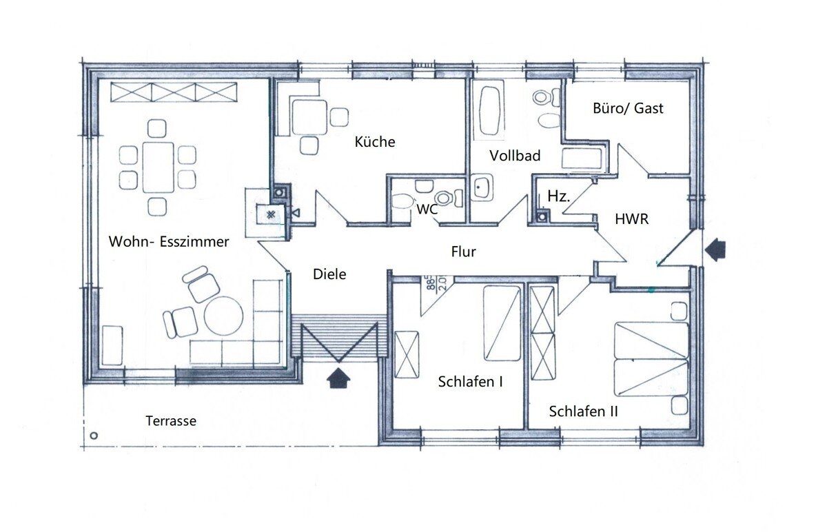 Einfamilienhaus zum Kauf 349.000 € 3 Zimmer 119,5 m²<br/>Wohnfläche 2.823 m²<br/>Grundstück Niebüll 25899