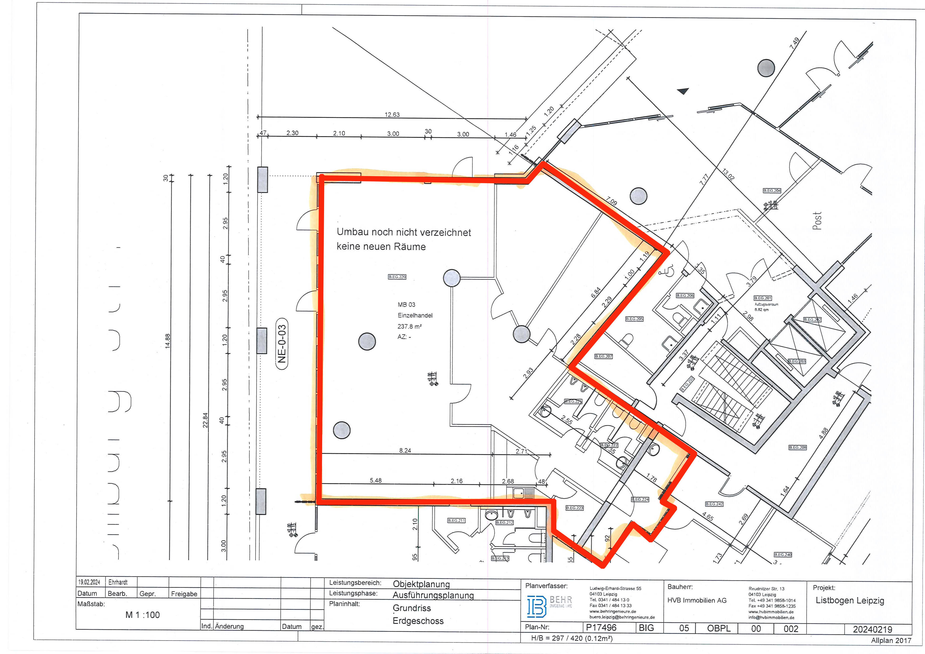 Laden zur Miete provisionsfrei 12,50 € 3 Zimmer 243,1 m²<br/>Verkaufsfläche Ludwig-Erhard-Str. 57/Rosa-Luxemburg-Str. Zentrum-Ost Leipzig 04103