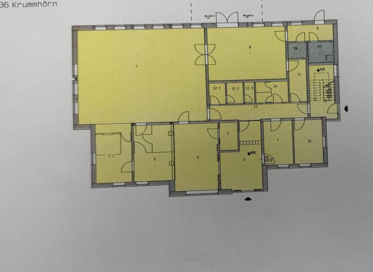Bürogebäude zur Miete 2.000 € 8 Zimmer 315 m² Bürofläche teilbar ab 290 m² Pewsum Krummhörn-Pewsum 26736