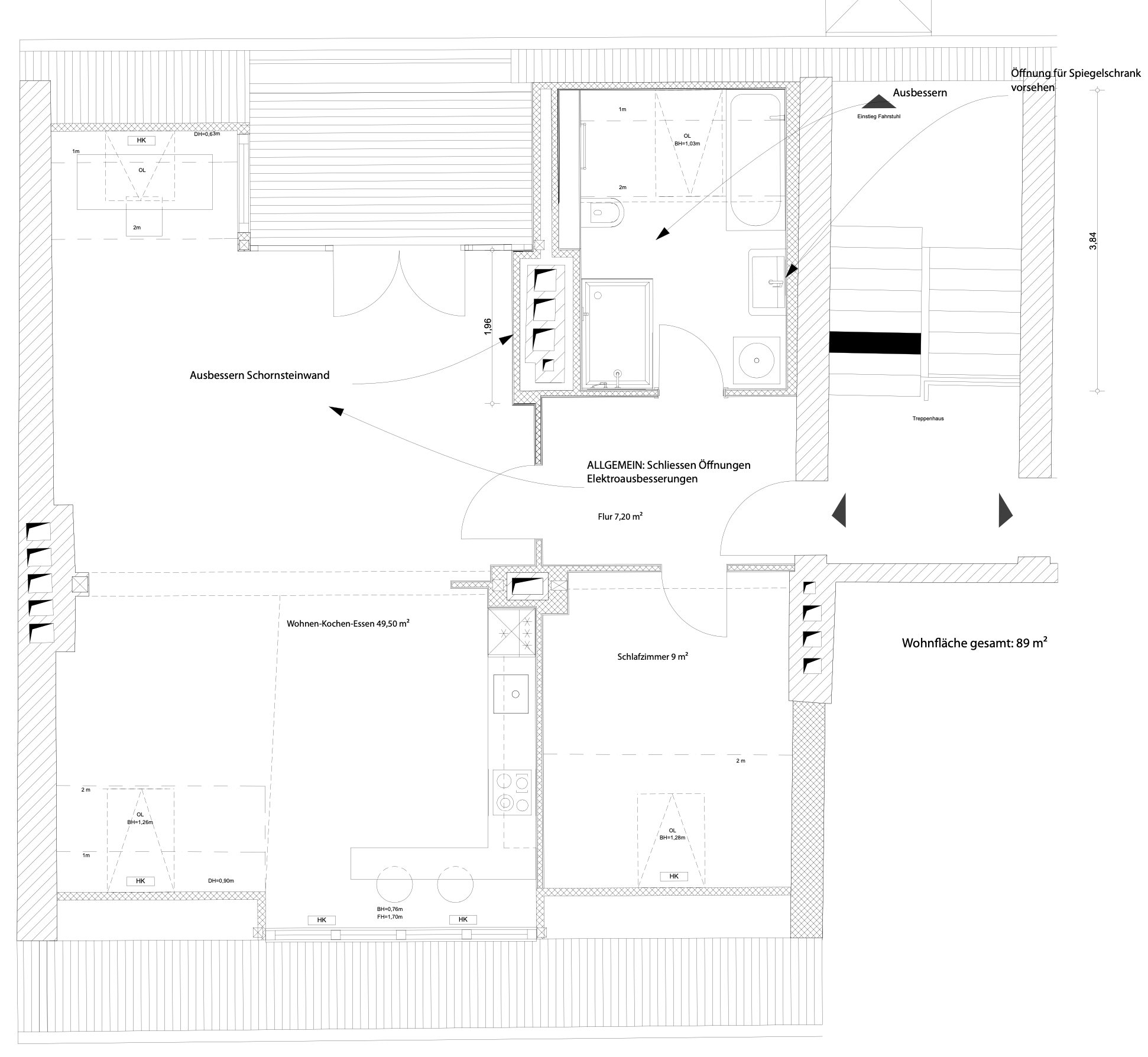 Studio zur Miete 2.500 € 2 Zimmer 89 m²<br/>Wohnfläche 5.<br/>Geschoss ab sofort<br/>Verfügbarkeit Schwedter Straße 252 Mitte Berlin 10119