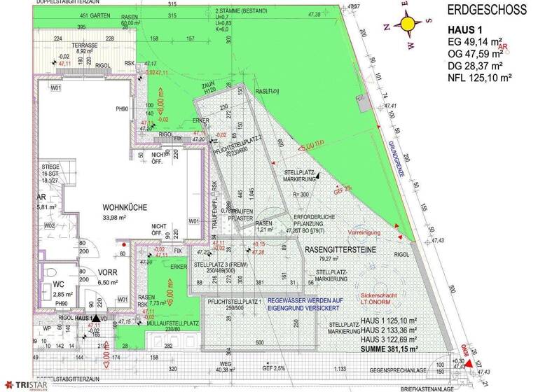Reihenendhaus zum Kauf - Erstbezug 699.000 € 5 Zimmer 125,1 m² Wien 1230