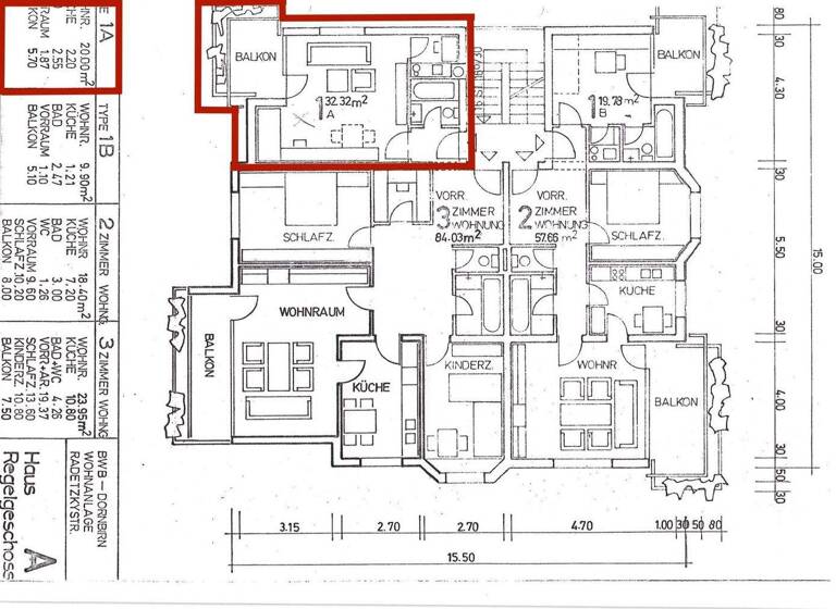 Wohnung zum Kauf 195.000 € 1 Zimmer 28 m² frei ab sofort Gabelsbergerstraße 7 Dornbirn 6850