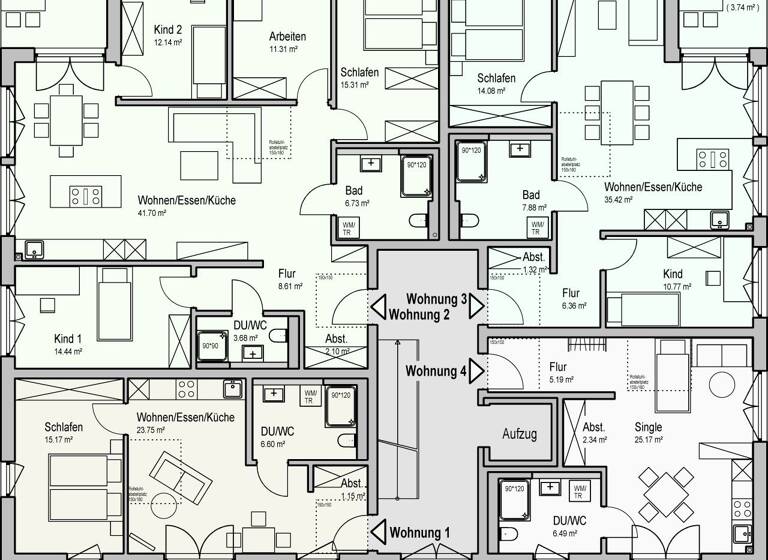 Wohnung zur Miete 890 € 3 Zimmer 79,6 m²<br/>Wohnfläche 1.<br/>Geschoss Ilshofen Ilshofen 74532