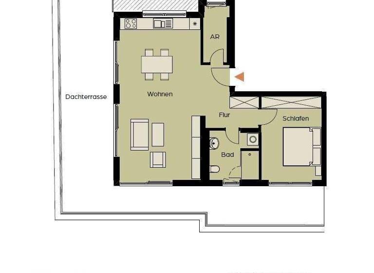 Penthouse zum Kauf - Erstbezug 446.000 € 2 Zimmer 93 m² 3. Geschoss Bad Kreuznach 55543