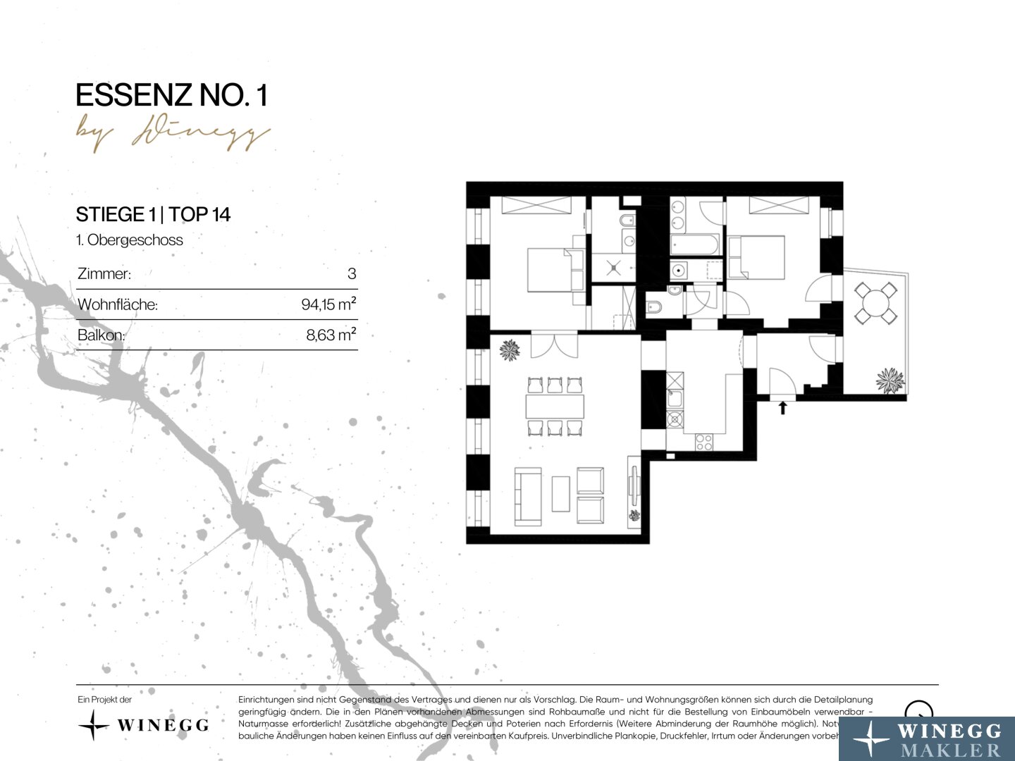 Wohnung zum Kauf 972.600 € 3 Zimmer 94,2 m²<br/>Wohnfläche 2.<br/>Geschoss Kettenbrückengasse 1 Wien 1050