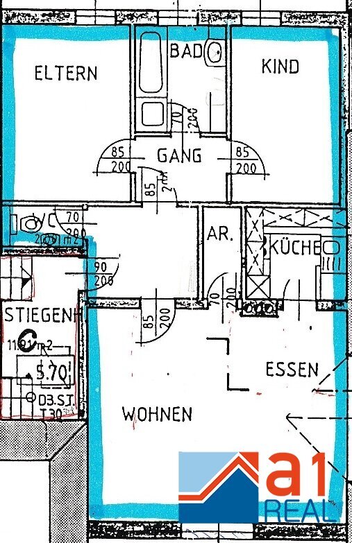 Wohnung zur Miete 562 € 3 Zimmer 3.<br/>Geschoss ab sofort<br/>Verfügbarkeit Bad Zell 4283