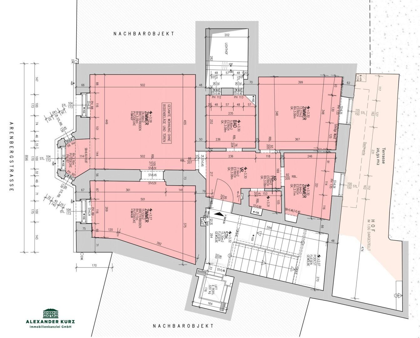 Wohnung zum Kauf 990.000 € 4 Zimmer 74,5 m²<br/>Wohnfläche Arenbergstraße 27 Salzburg Salzburg 5020