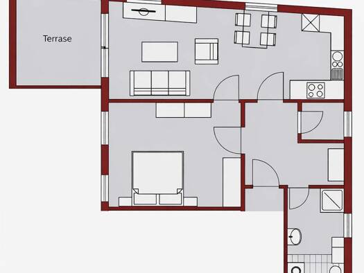 Terrassenwohnung zur Miete 725 € 2 Zimmer 69 m² 1. Geschoss frei ab 01.03.2026 Hauptstraße 27 Volkach 97332